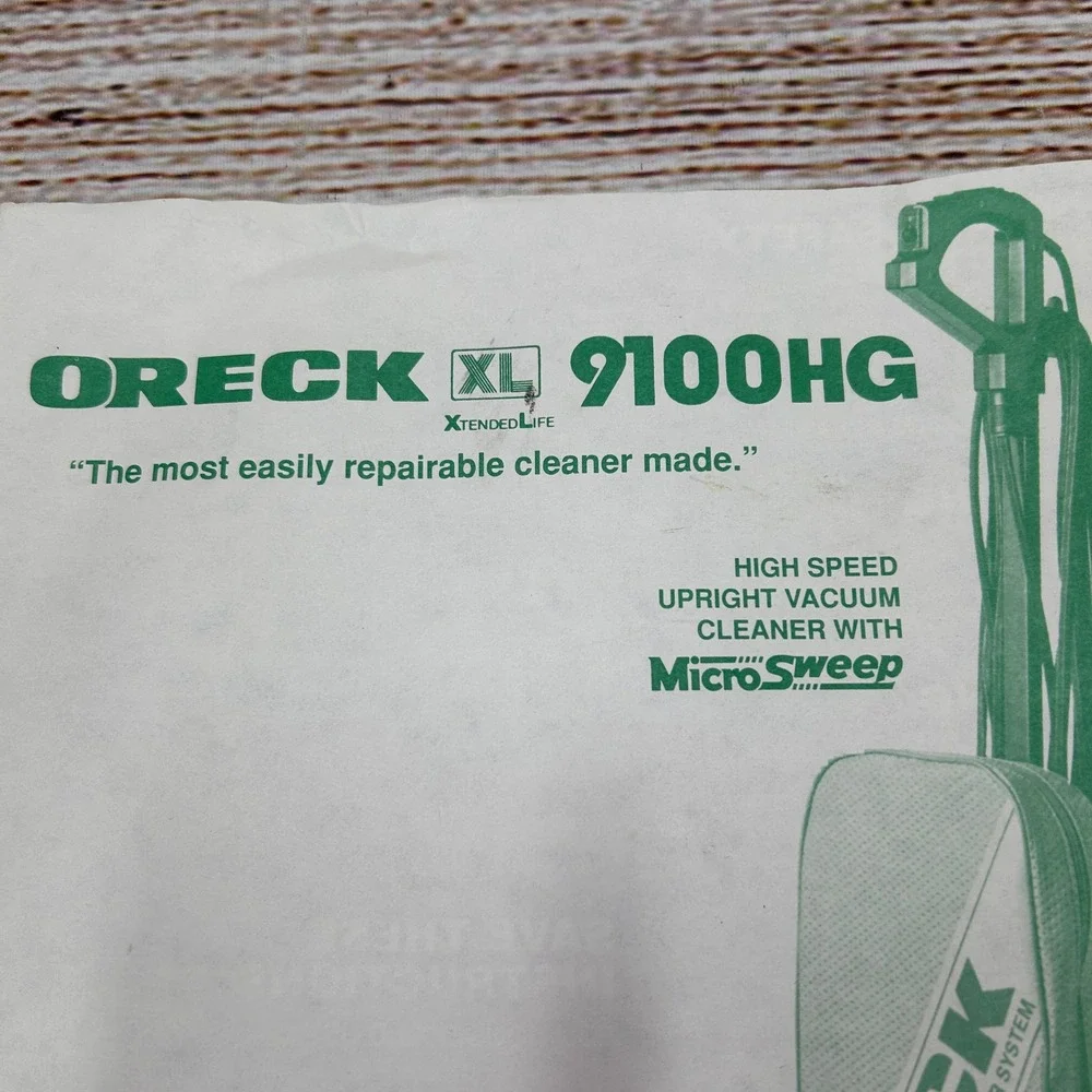 ORECK XL‎ 9100HG Upright Vacuum Cleaner User's Guide Manual